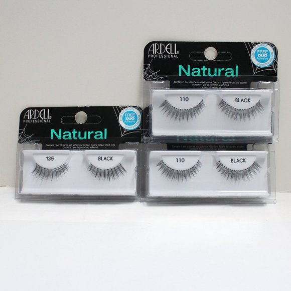 3 Pack Ardell Professional Natural 2 110 & 1 135 False Eyelashes in Black - Picture 1 of 5